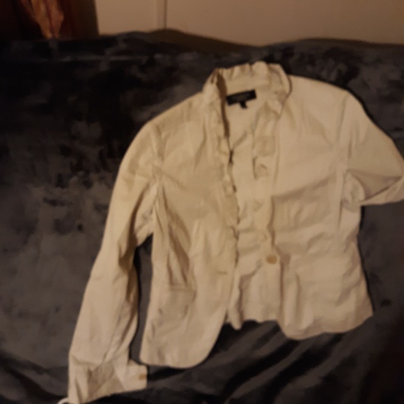 Talbots 3/4sleeve ruffle jacket - Picture 4 of 5